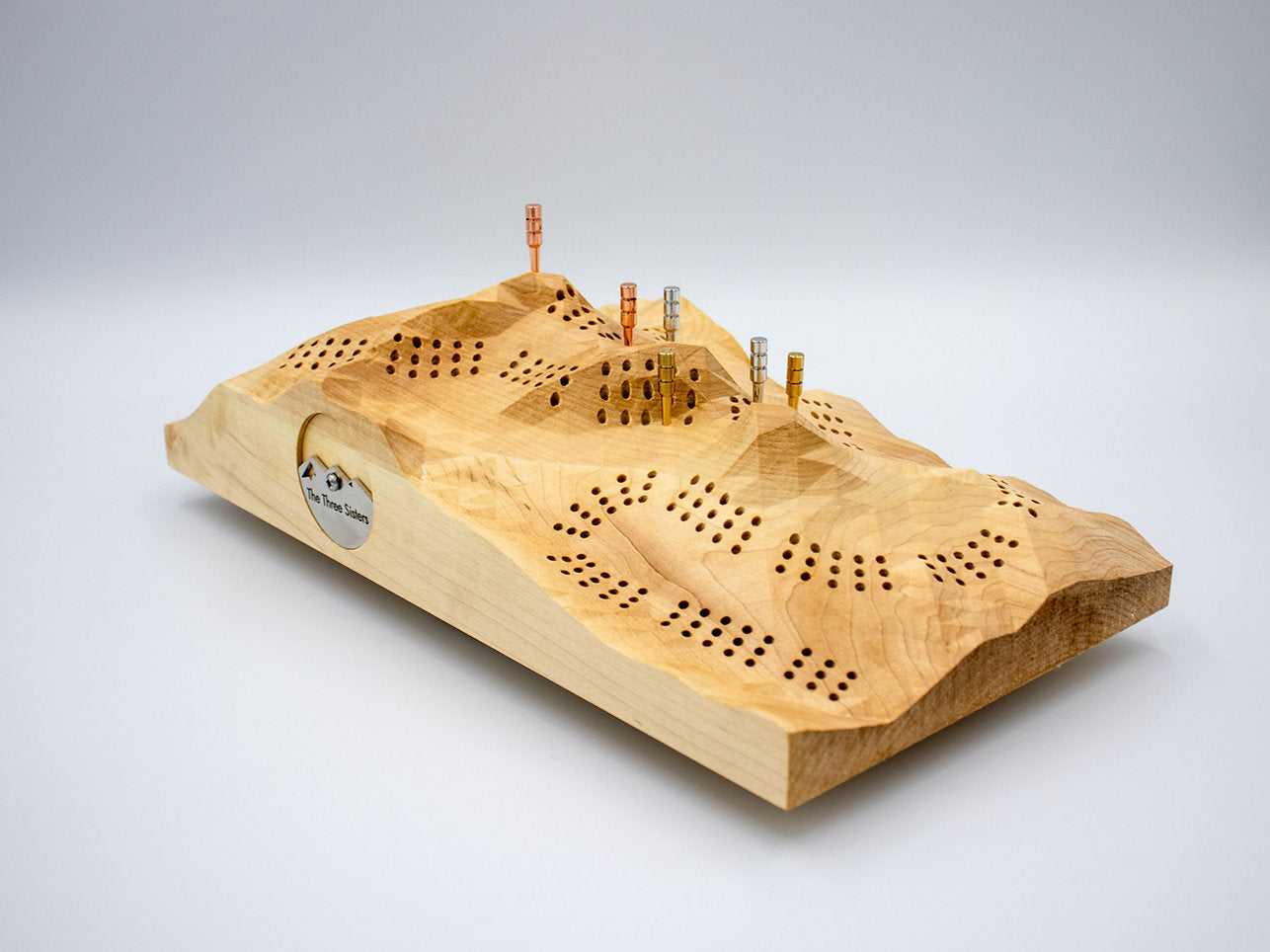 Three Sisters 3D Maple Cribbage Board – Alberta's Own