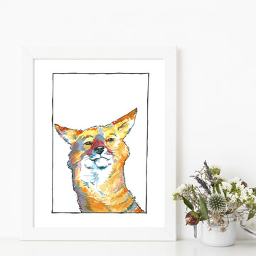 Charlize Coyote Matted Art Print