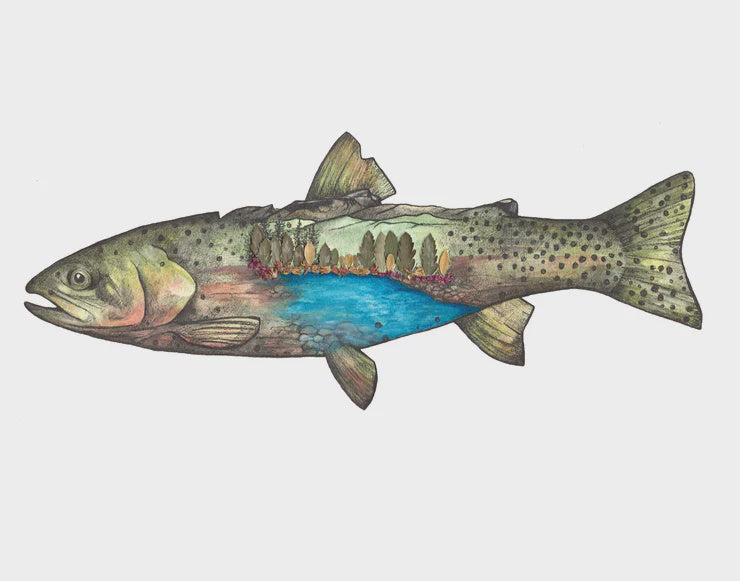 Cutbow River Nak Creative Art Print – Alberta's Own