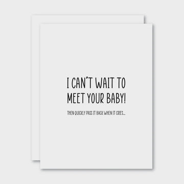I Can't Wait To Meet Your Baby Card