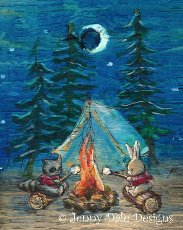 Canadian Campsite Jenny Dale Art Print