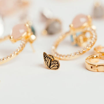 Tiny Butterfly Wing Studs