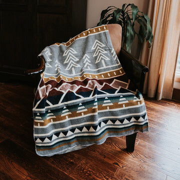 Subalpine Treeline Heartprint Throw Blanket