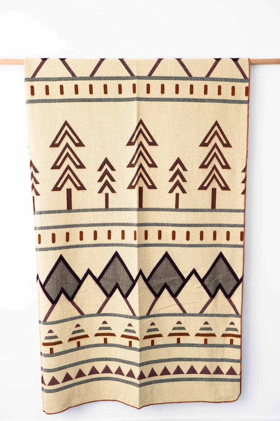 Alpenglow Treeline Heartprint Queen Blanket