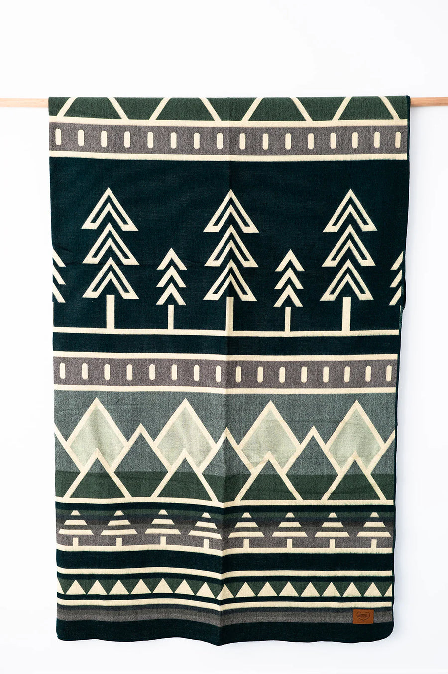 Balsam Fir Line Heartprint Queen Blanket