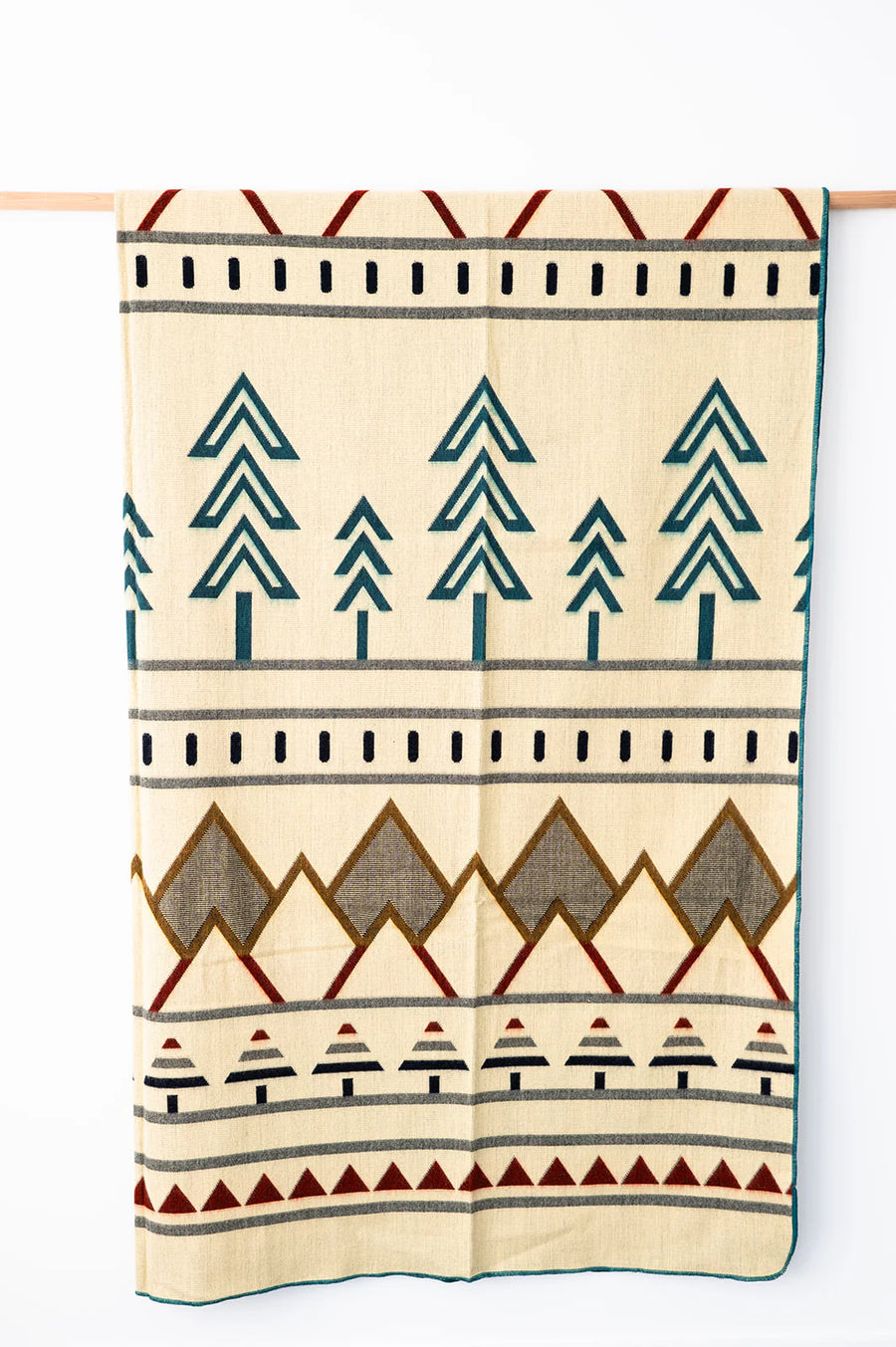 Campfire Songs Tree Line Heartprint Queen Blanket