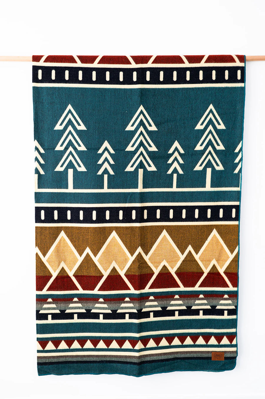 Campfire Songs Tree Line Heartprint Queen Blanket