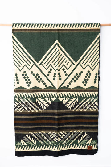 Columbia Mountain Heartprint Queen Blanket