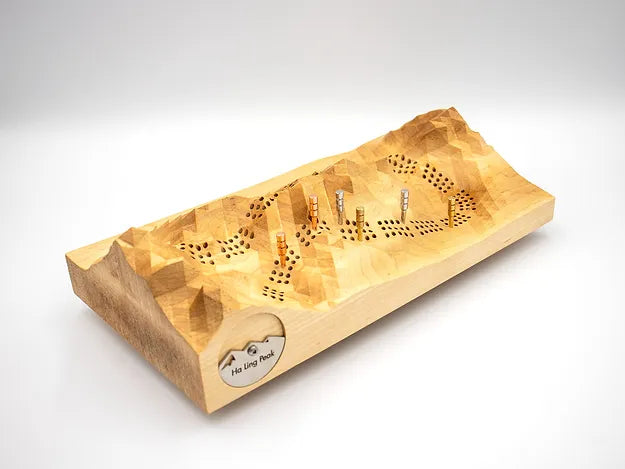 Ha Ling 3D Maple Cribbage Board
