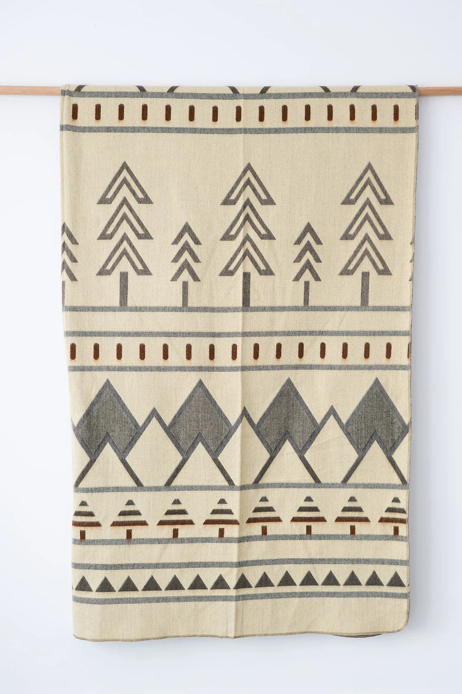 Tranquil Peaks Treeline Heartprint Queen Blanket