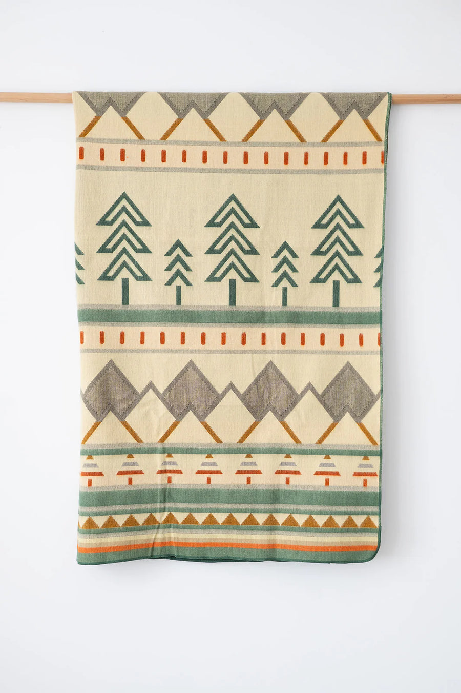 Boreal Treeline Heartprint Throw Blanket