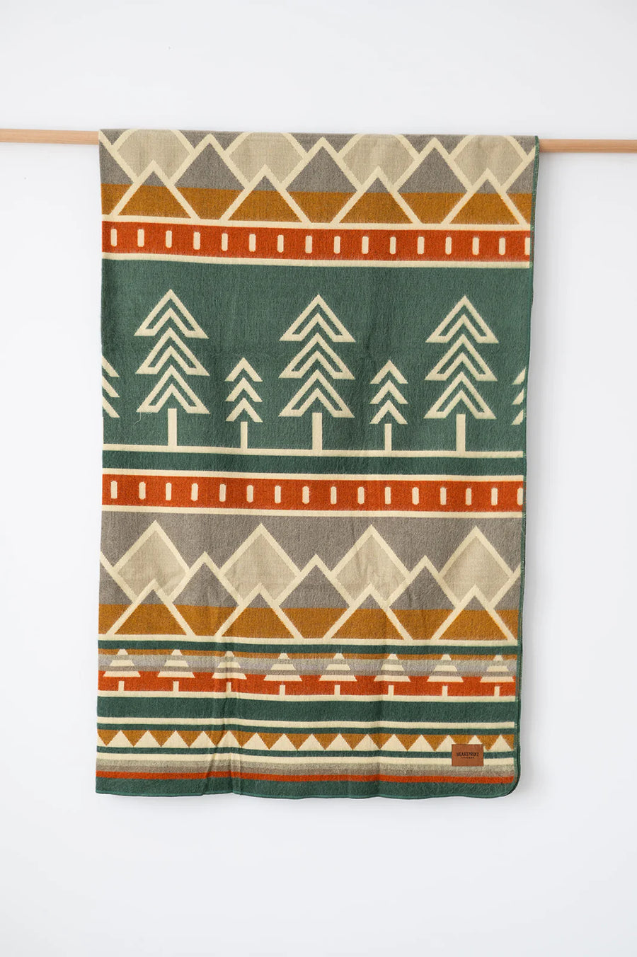 Boreal Treeline Heartprint Throw Blanket