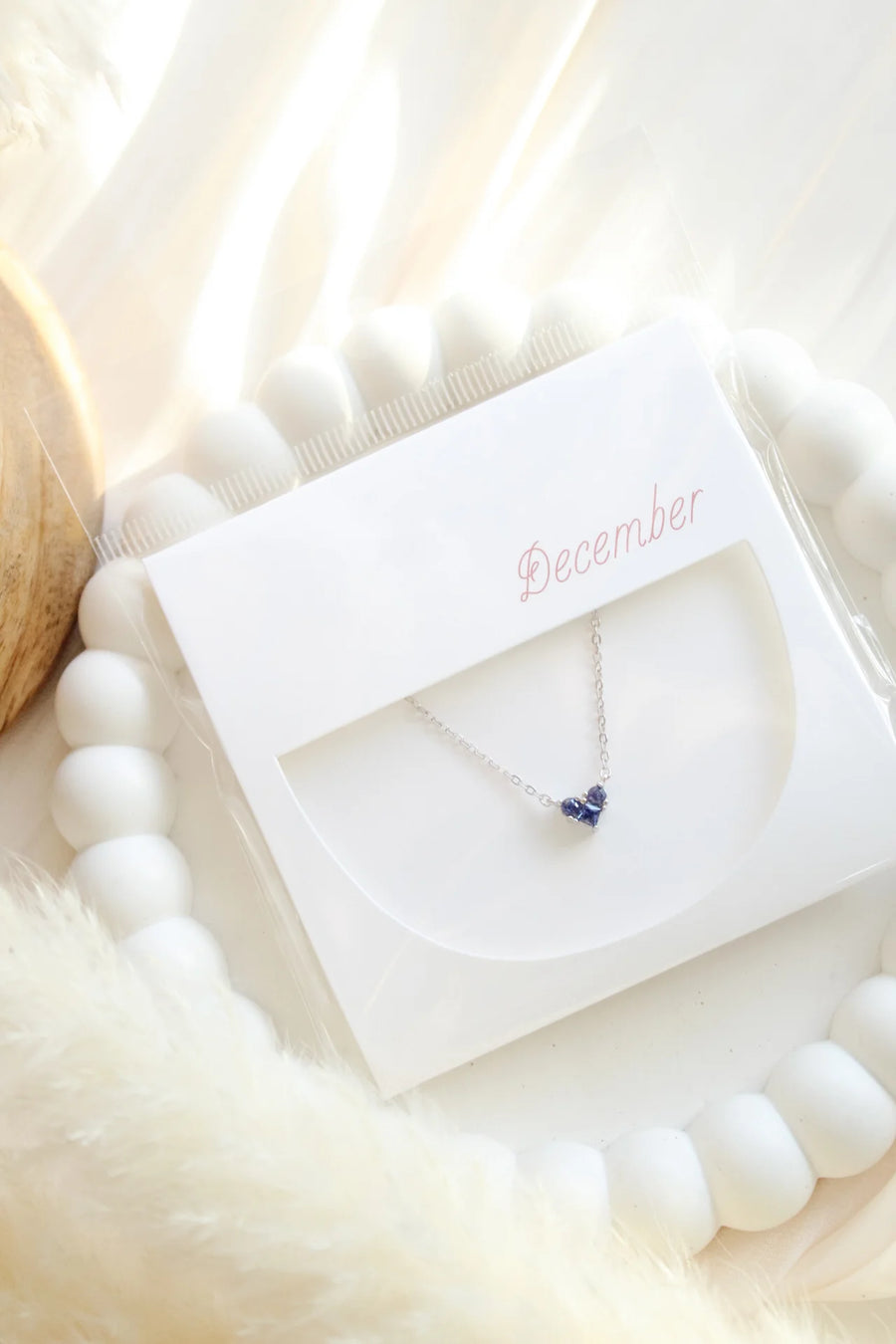 Reversible Heart Birthstone Necklace