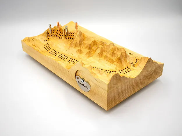 Rundle 3D Maple Cribbage Board