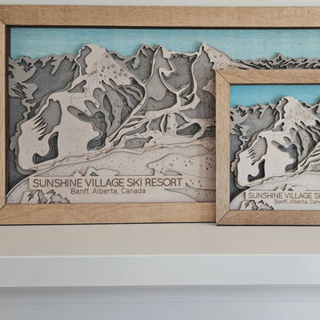 Sunshine Village Map Layered Woodscape