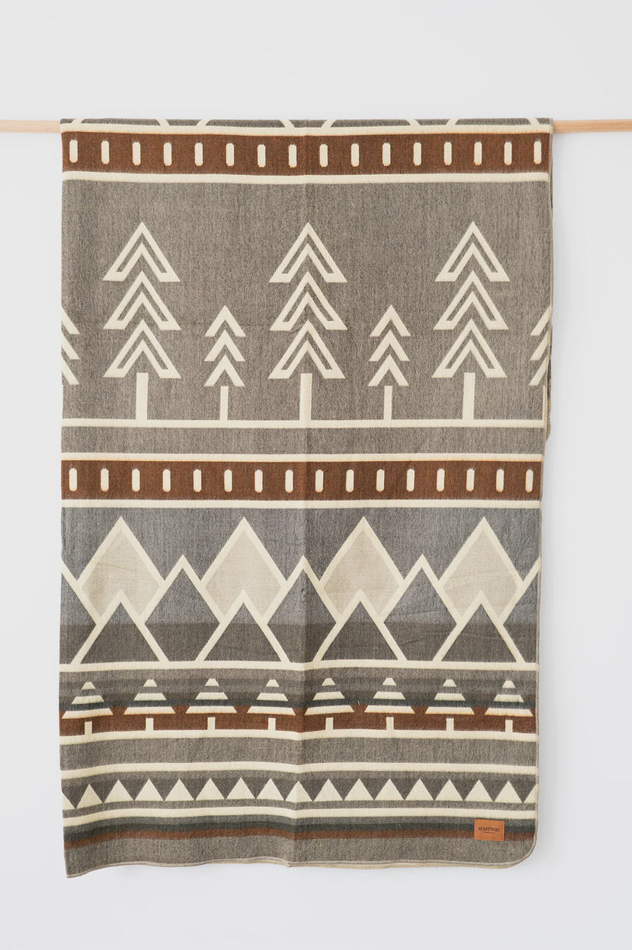 Tranquil Peaks Treeline Heartprint Queen Blanket