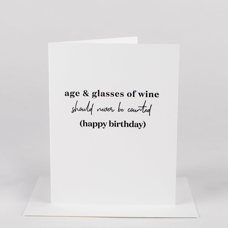 Birthday Age & Wine Card