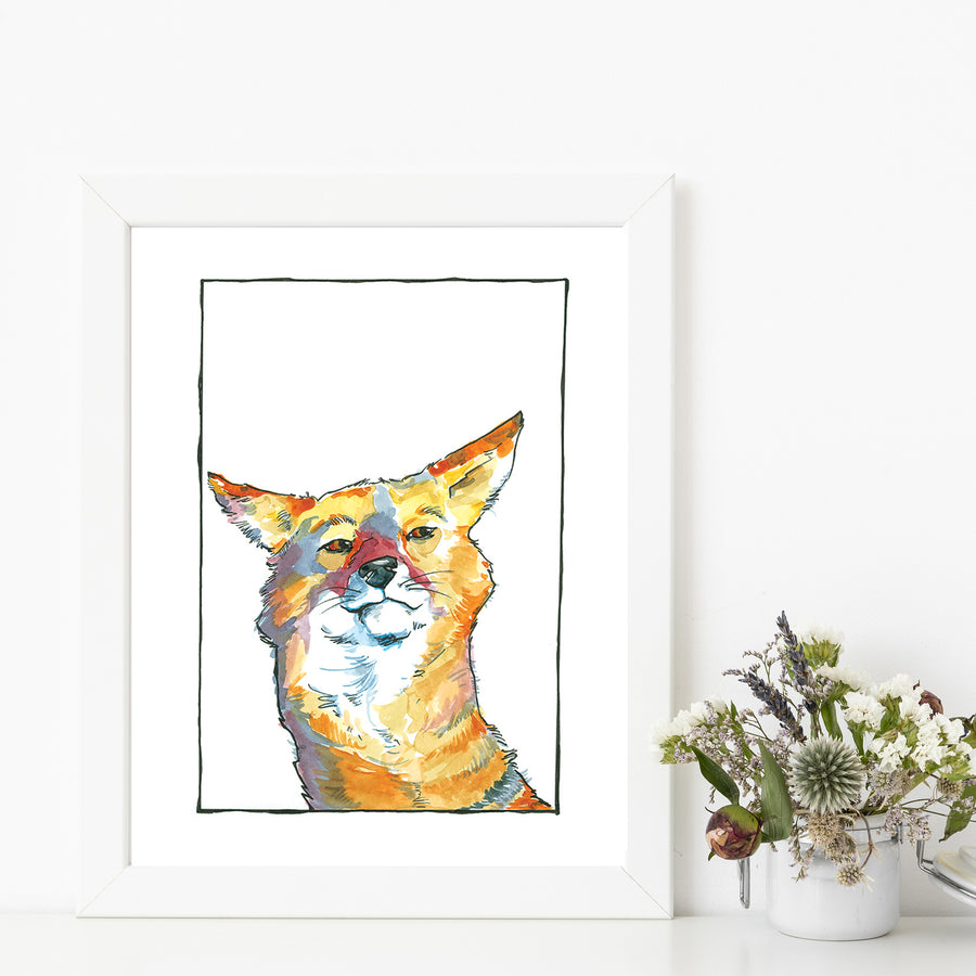 Charlize Coyote Matted Art Print