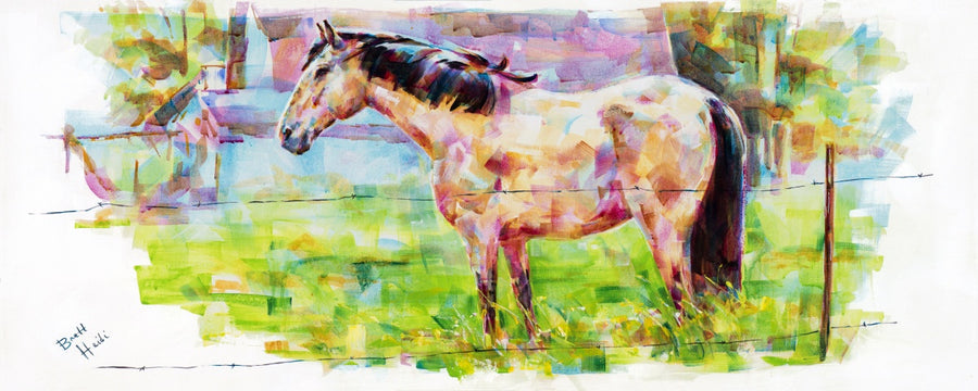 Hometown Horse Brett Heidi Art Print