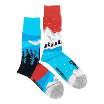 Rocky Mountains Men's Canadian Landscape Socks