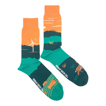 Foothills Men's Canadian Landscape Socks