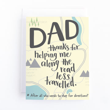 Road Less Travelled Dad Card