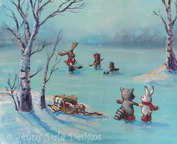 Canadian Winter Scene Jenny Dale Art Print