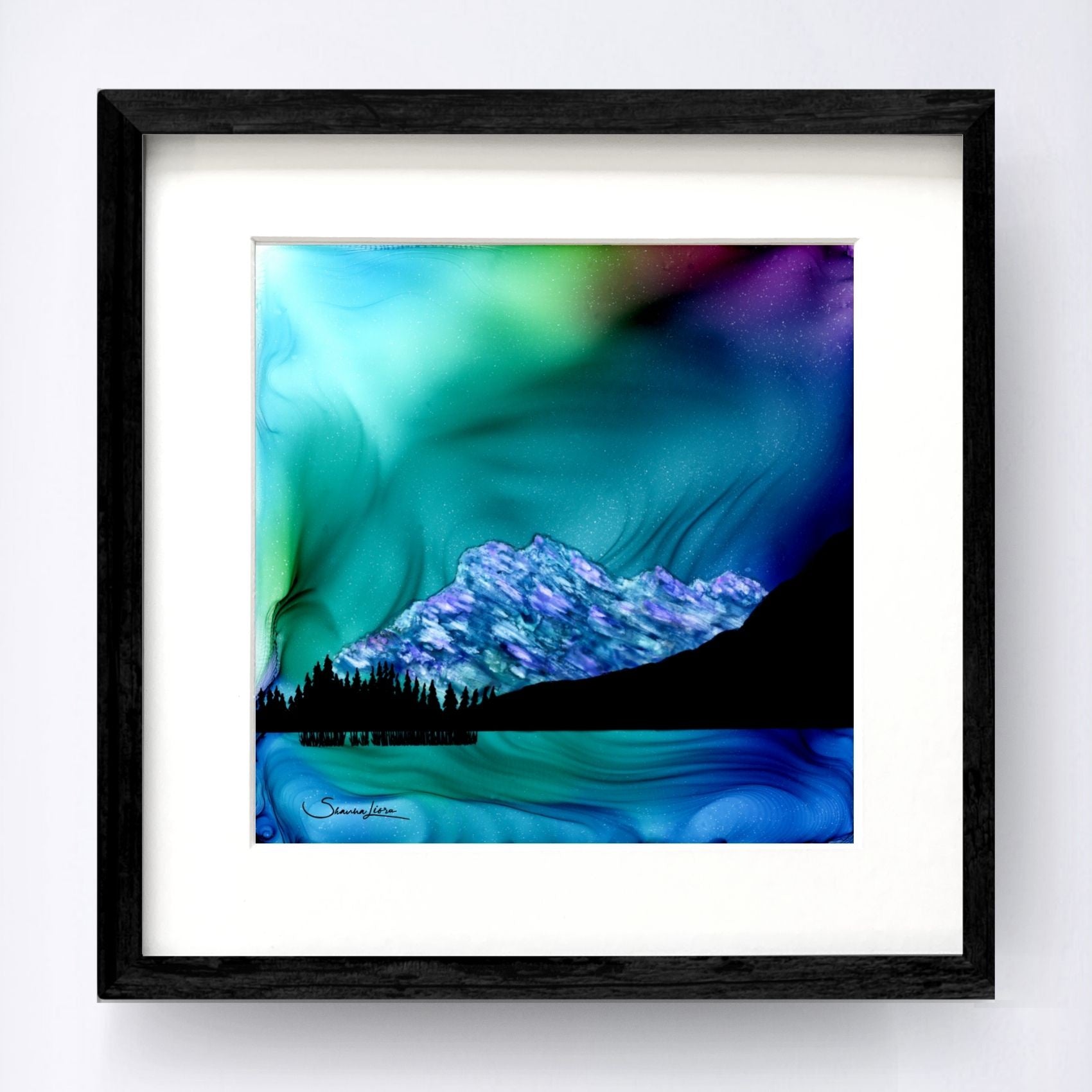 Mount Rundle Aurora Shauna Liora FIRE Art Print – Alberta's Own