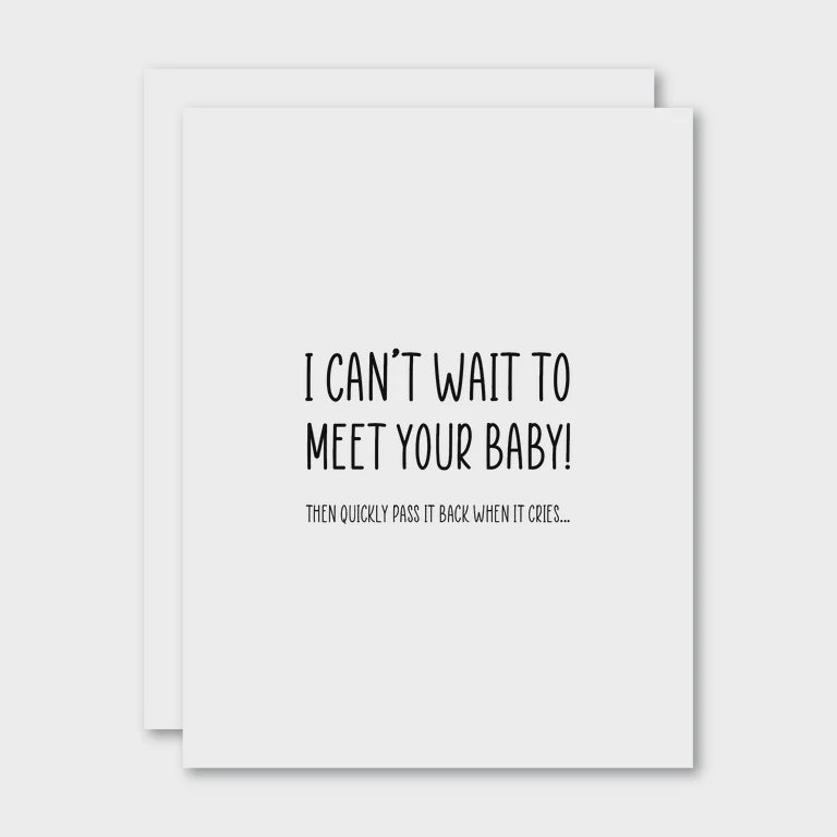 I Can't Wait To Meet Your Baby Card