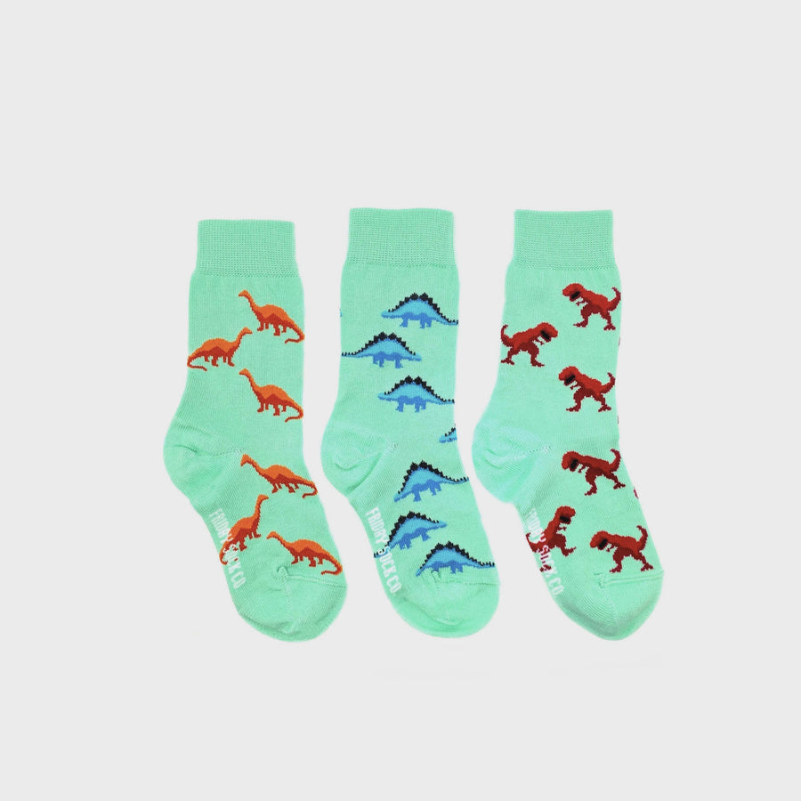 Dinosaur Mismatched Kids Socks
