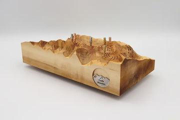 Castle Mountain 3D Maple Cribbage Board