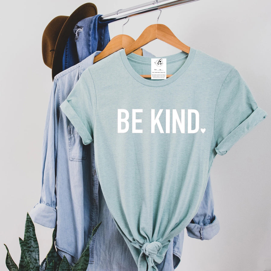 Be Kind Tee - Dusty Blue