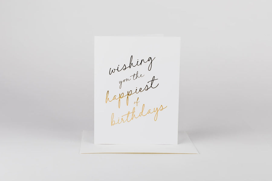 Wishing you the happiest of birthdays card