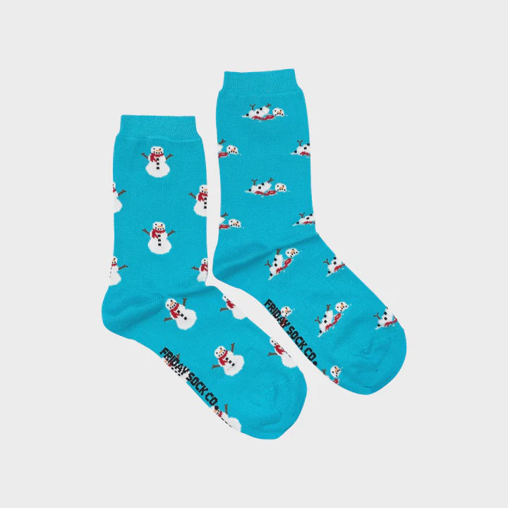 Ugly Christmas Snowman Women's Mismatched Socks